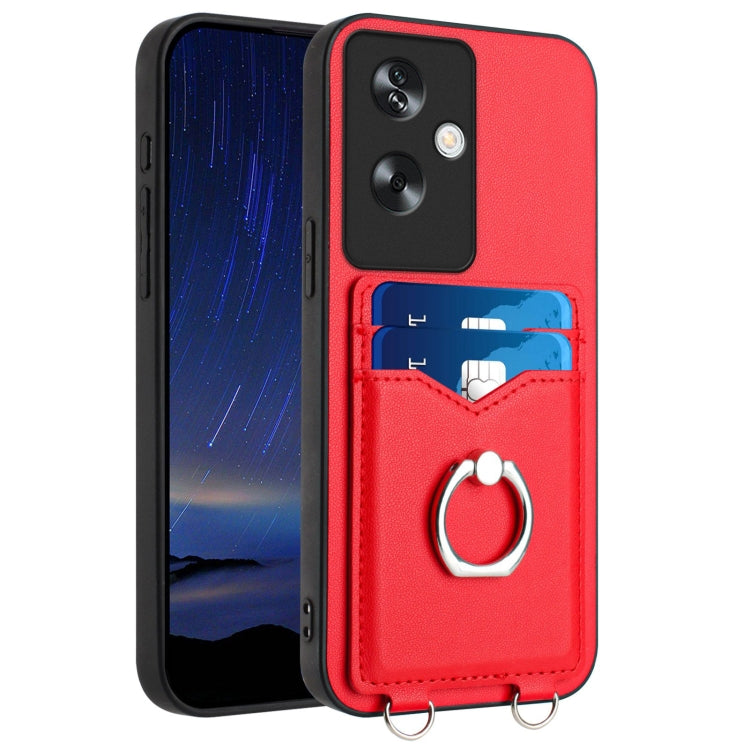R20 Ring Card Holder Phone Case, For OPPO A78 4G Global, For OPPO A17 Global, For OPPO A79 5G Global