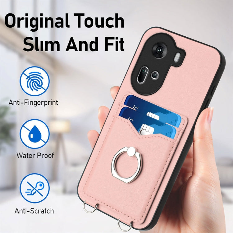R20 Ring Card Holder Phone Case, For OPPO Reno11 Global, For OPPO Reno11 Pro Global, For OPPO A58 / A58x / A1x, For OPPO A1 Active / A2x
