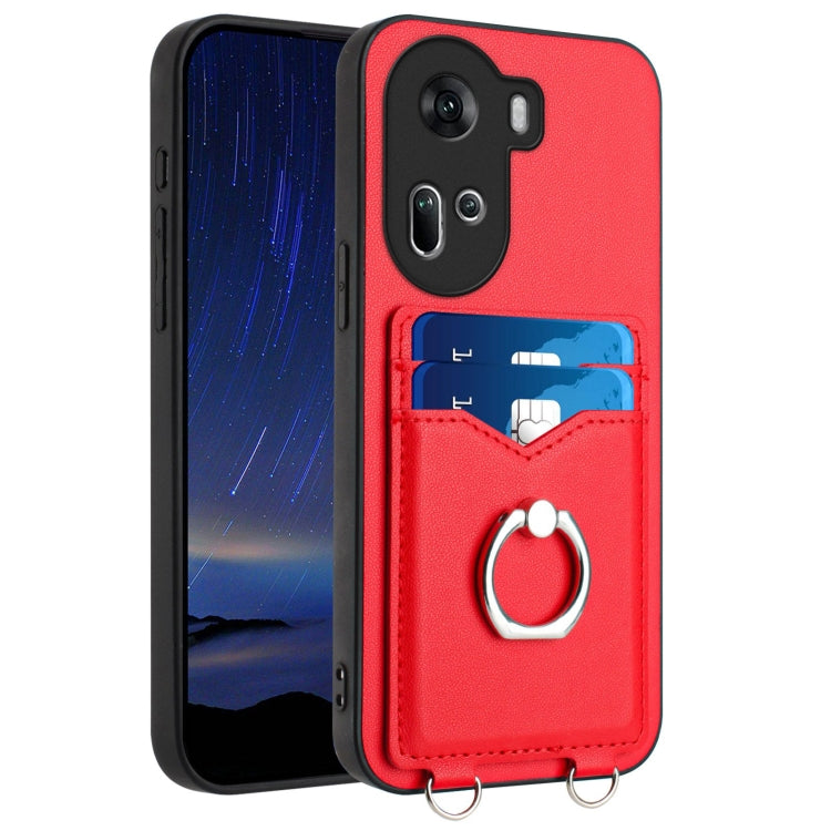 R20 Ring Card Holder Phone Case, For OPPO Reno11 Global, For OPPO Reno11 Pro Global, For OPPO A58 / A58x / A1x, For OPPO A1 Active / A2x