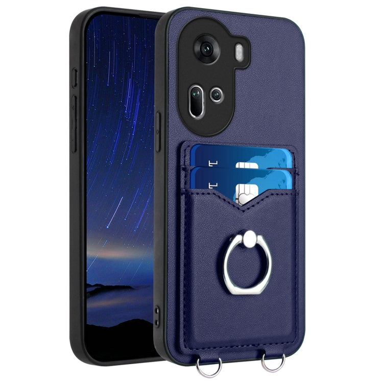 R20 Ring Card Holder Phone Case, For OPPO Reno11 Global, For OPPO Reno11 Pro Global, For OPPO A58 / A58x / A1x, For OPPO A1 Active / A2x
