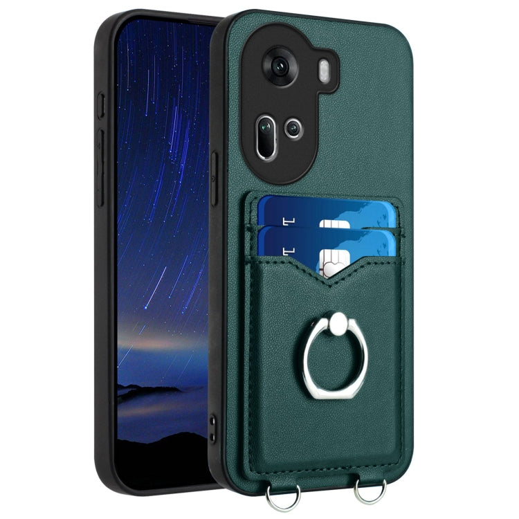 R20 Ring Card Holder Phone Case, For OPPO Reno11 Global, For OPPO Reno11 Pro Global, For OPPO A58 / A58x / A1x, For OPPO A1 Active / A2x