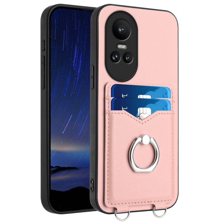 R20 Ring Card Holder Phone Case, For OPPO A38 4G / A18 4G Global, For OPPO A58 4G Global, For OPPO Reno10, For OPPO Reno10 Pro 5G Global