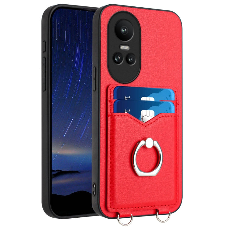 R20 Ring Card Holder Phone Case, For OPPO A38 4G / A18 4G Global, For OPPO A58 4G Global, For OPPO Reno10, For OPPO Reno10 Pro 5G Global
