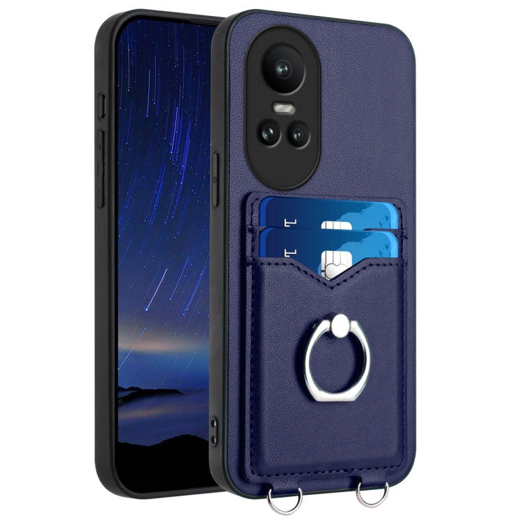 R20 Ring Card Holder Phone Case, For OPPO A38 4G / A18 4G Global, For OPPO A58 4G Global, For OPPO Reno10, For OPPO Reno10 Pro 5G Global