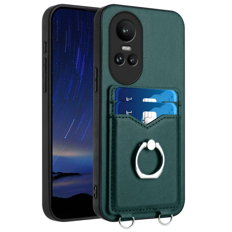 R20 Ring Card Holder Phone Case, For OPPO A38 4G / A18 4G Global, For OPPO A58 4G Global, For OPPO Reno10, For OPPO Reno10 Pro 5G Global