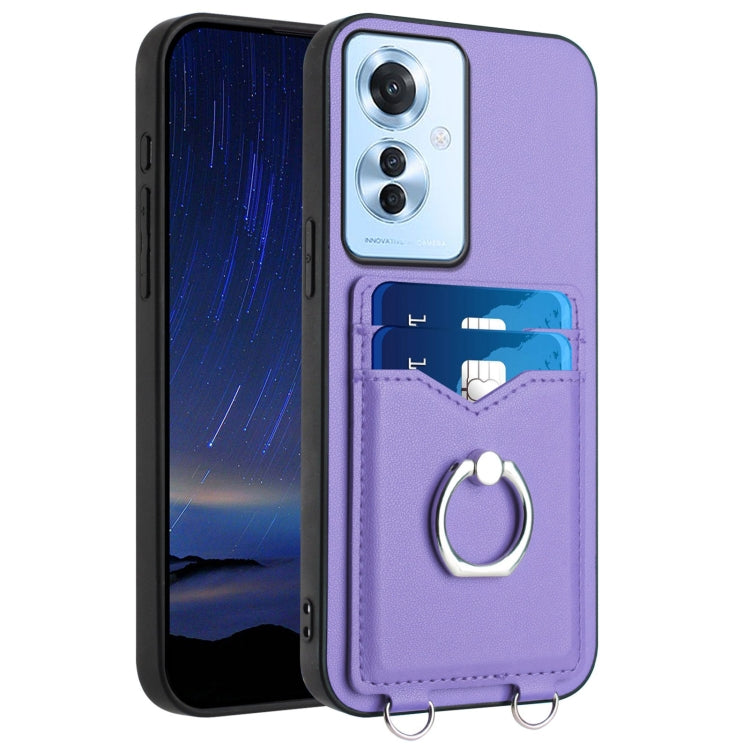 R20 Ring Card Holder Phone Case, For OPPO A5 Energy / A5 Pro 5G Global, For OPPO A3 Pro 5G, For OPPO Reno11 F Thai Version, For OPPO F25 Pro 5G India