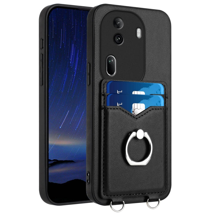 R20 Ring Card Holder Phone Case, For OPPO Reno11 Global, For OPPO Reno11 Pro Global, For OPPO A58 / A58x / A1x, For OPPO A1 Active / A2x