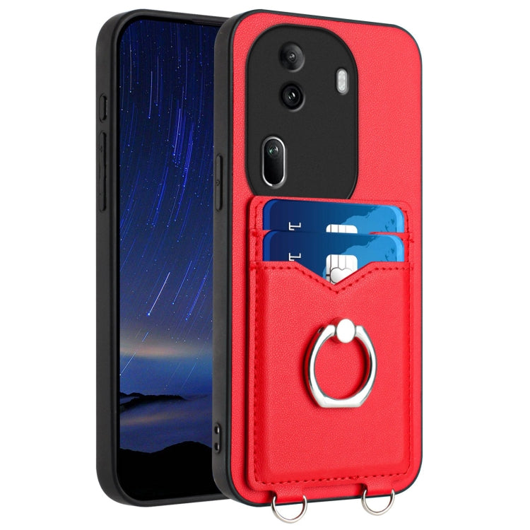 R20 Ring Card Holder Phone Case, For OPPO Reno11 Global, For OPPO Reno11 Pro Global, For OPPO A58 / A58x / A1x, For OPPO A1 Active / A2x