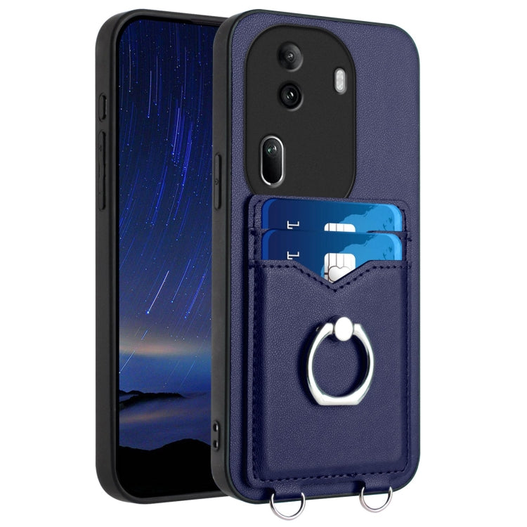 R20 Ring Card Holder Phone Case, For OPPO Reno11 Global, For OPPO Reno11 Pro Global, For OPPO A58 / A58x / A1x, For OPPO A1 Active / A2x
