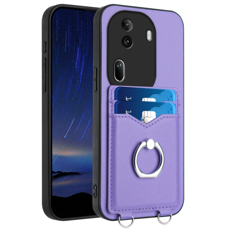 R20 Ring Card Holder Phone Case, For OPPO Reno11 Global, For OPPO Reno11 Pro Global, For OPPO A58 / A58x / A1x, For OPPO A1 Active / A2x