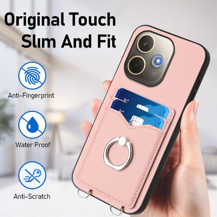 R20 Ring Card Holder Phone Case, For OPPO A5 Energy / A5 Pro 5G Global, For OPPO A3 Pro 5G, For OPPO Reno11 F Thai Version, For OPPO F25 Pro 5G India