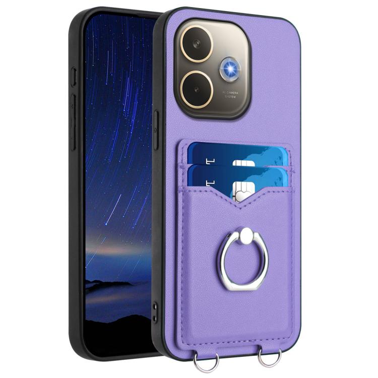 R20 Ring Card Holder Phone Case, For OPPO A5 Energy / A5 Pro 5G Global, For OPPO A3 Pro 5G, For OPPO Reno11 F Thai Version, For OPPO F25 Pro 5G India
