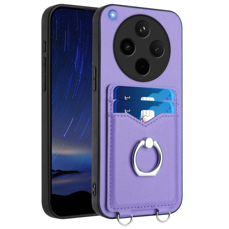 R20 Ring Card Holder Phone Case, For OPPO A5 / F29, For OPPO Find X8s+, For OPPO Find X8s, For OPPO Find X8 Ultra