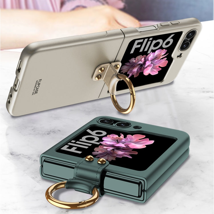 For Samsung Galaxy Z Flip6 / Flip7 FE GKK Ultra-thin PC Full Coverage Phone Case with Ring Holder(Pink)