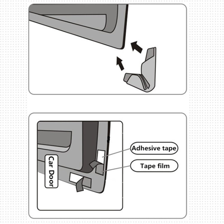 3R 3R-2107 Car Door Anti-collision Rubber Strip Invisible Protection Anti-scratch Aticker(Transparent)
