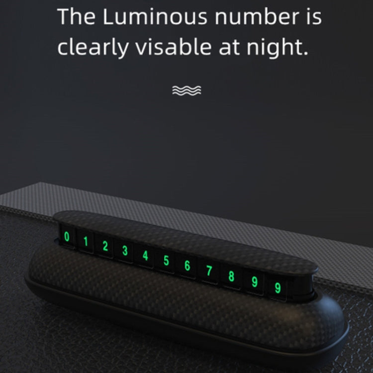 3R-2154 Car Temporary Parking Card Hidden Luminous Phone Number Plate