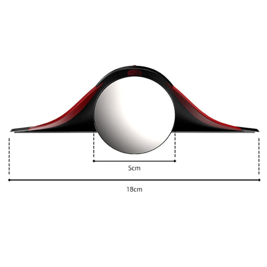 3R 3R-157 2 in 1 Car Auxiliary HD Blind Spot Mirror with Carbon Fiber Texture Rain Shield, Style:Round Shape