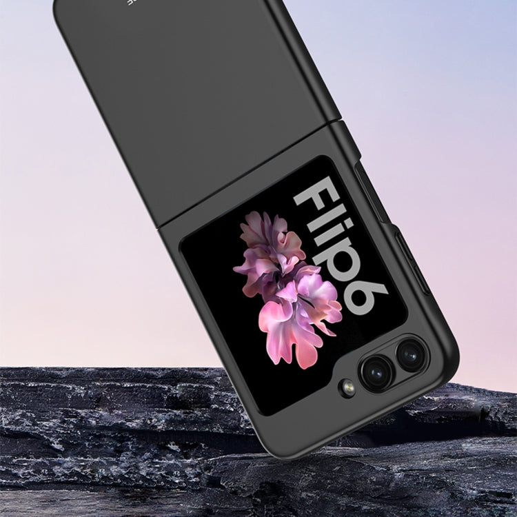 For Samsung Galaxy Z Flip6 / Flip7 FE GKK Ultra-thin Full Coverage Phone Case with Tempered Film(Titanium Gray)