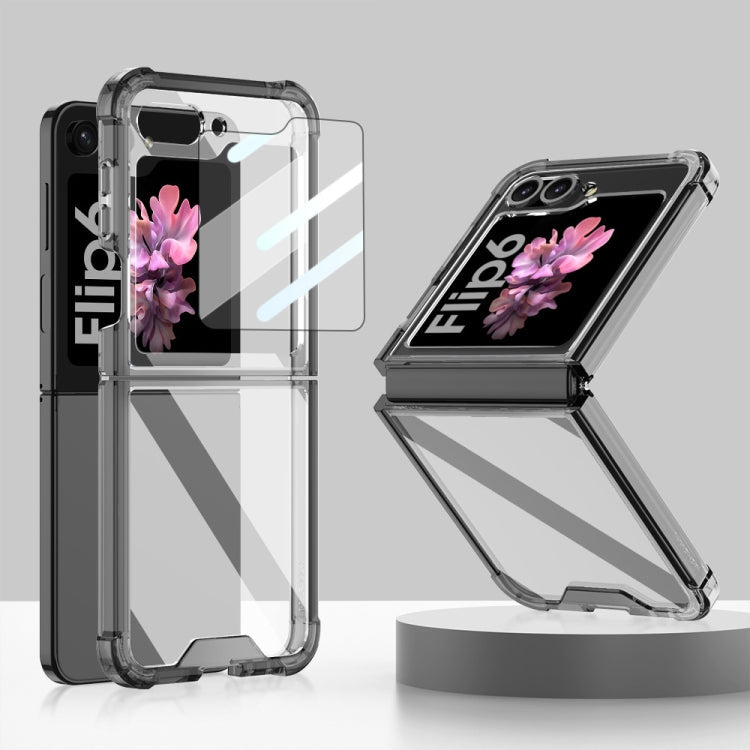 For Samsung Galaxy Z Flip6 / Flip7 FE GKK Airbag Full Coverage Phone Case with Tempered Film(Black)