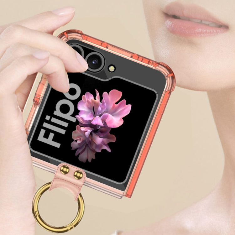 For Samsung Galaxy Z Flip6 / Flip7 FE GKK Airbag Ring Full Coverage Phone Case(Purple)