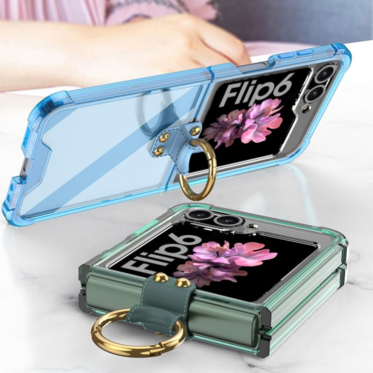 For Samsung Galaxy Z Flip6 / Flip7 FE GKK Airbag Ring Full Coverage Phone Case(Transparent)
