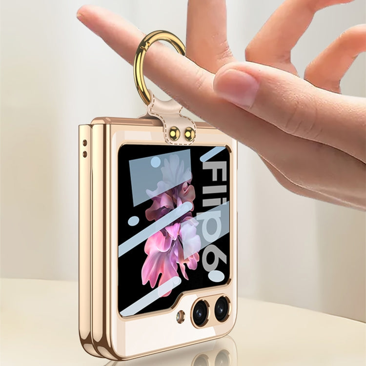 For Samsung Galaxy Z Flip6 / Flip7 FE GKK Integrated Electroplating Phone Case with Ring(Purple)