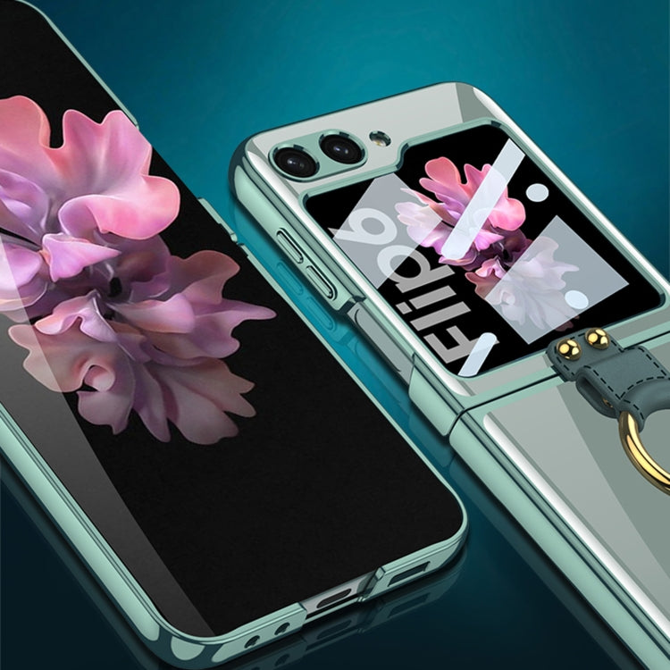For Samsung Galaxy Z Flip6 / Flip7 FE GKK Integrated Electroplating Phone Case with Ring(Gold)