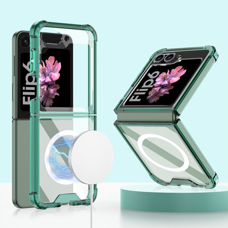 For Samsung Galaxy Z Flip6 / Flip7 FE GKK MagSafe Airbag Shockproof Phone Case(Green)