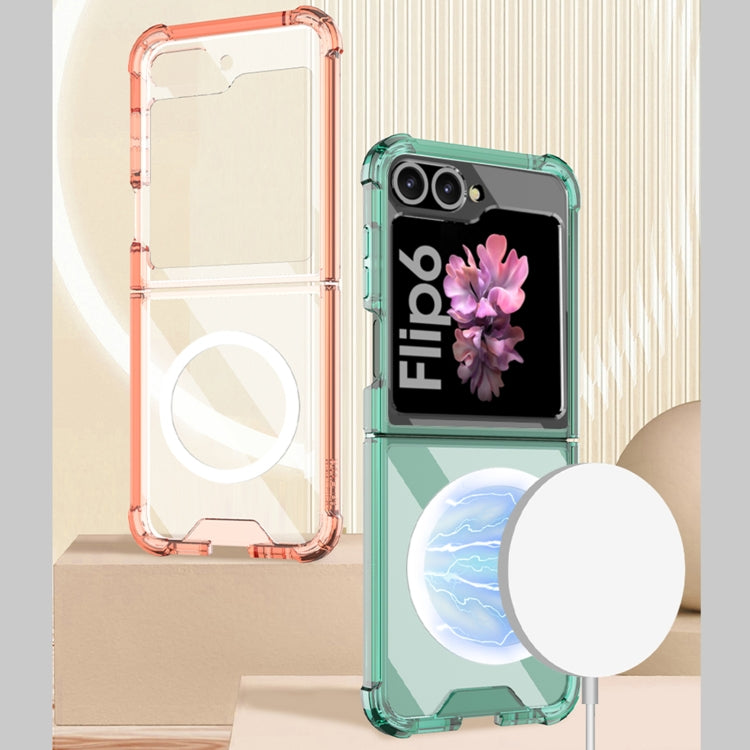 For Samsung Galaxy Z Flip6 / Flip7 FE GKK MagSafe Airbag Shockproof Phone Case(Transparent)