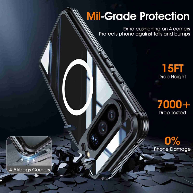 For Google Pixel 9 Pro XL RedPepper Transparent IP54 Life Waterproof Phone Case(Black)