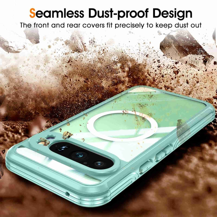For Google Pixel 9 Pro XL RedPepper Transparent IP54 Life Waterproof Phone Case(Green)