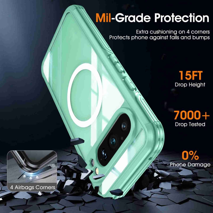 For Google Pixel 9 Pro XL RedPepper Transparent IP54 Life Waterproof Phone Case(Green)