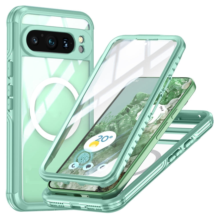 For Google Pixel 9 / 9 Pro RedPepper Transparent IP54 Life Waterproof Phone Case(Green)