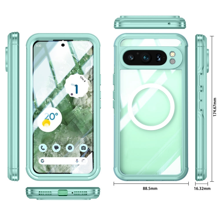 For Google Pixel 9 / 9 Pro RedPepper Transparent IP54 Life Waterproof Phone Case(Green)