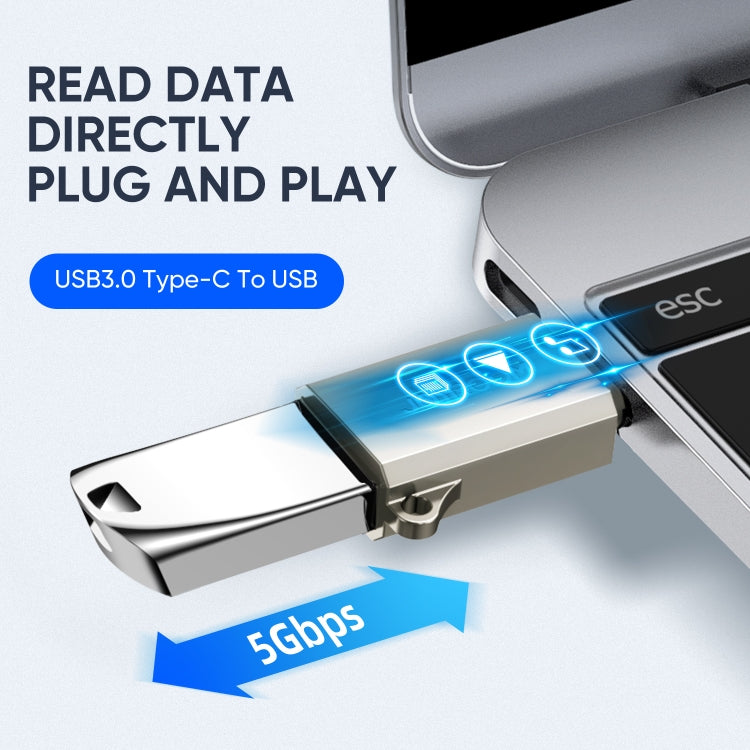 JOYROOM S-H151 Upgraded Version USB-C / Type-C Male c 3.0 Female OTG Adapter(Pearl Nickel)