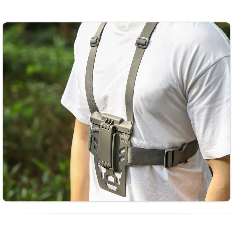 For DJI RC Pro Sunnylife Remote Control Waist Support Bracket Chest Strap(Grey)