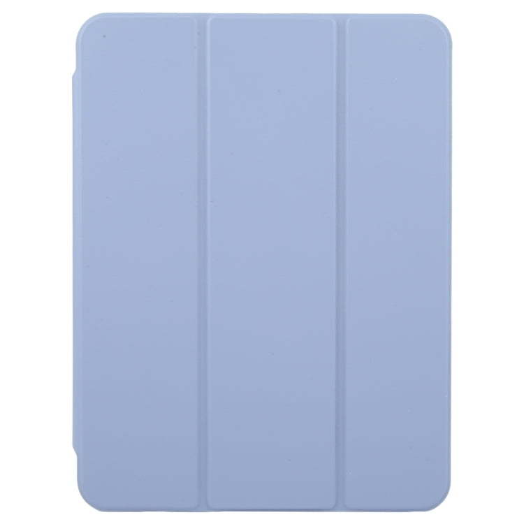 For iPad 9.7 2018 & 2017 / Air / Air2 GEBEI Acrylic TPU 3-folding Rotating Smart Tablet Leather Case withh Pen Slot(Light Purple)