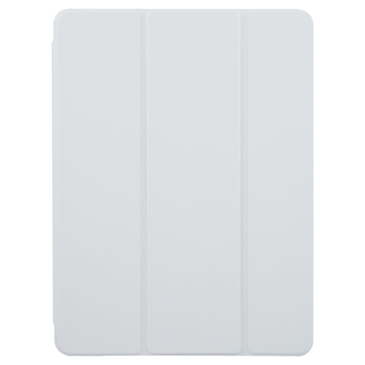 For iPad Pro 11 2025 / 2024 GEBEI Acrylic TPU 3-folding Rotating Smart Tablet Leather Case withh Pen Slot(Grey)