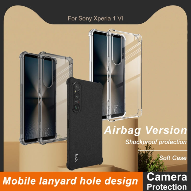 For Sony Xperia 1 VI imak Shockproof Airbag TPU Phone Case(Transparent)