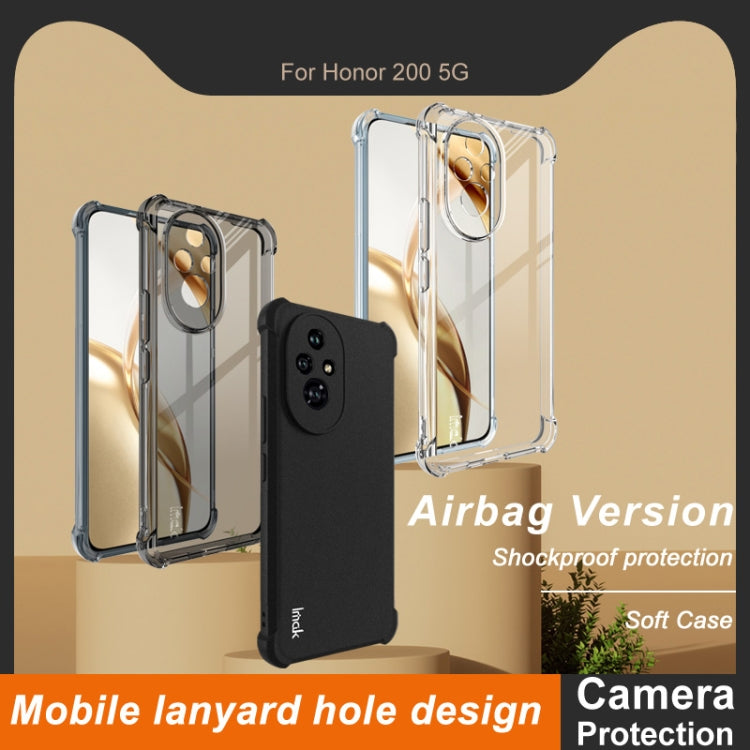 For Honor 200 imak Shockproof Airbag TPU Phone Case(Transparent)