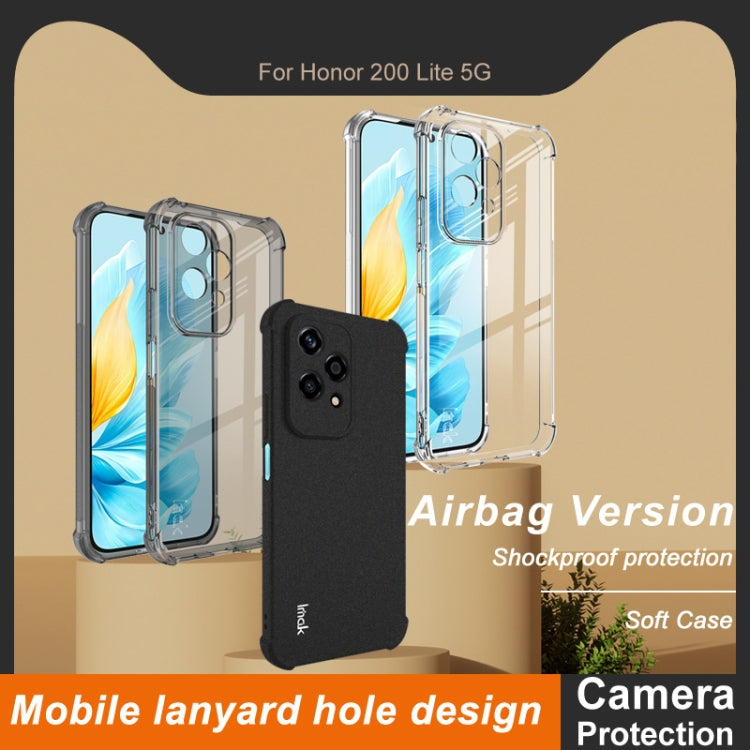 For Honor 200 Lite Global imak Shockproof Airbag TPU Phone Case(Transparent)