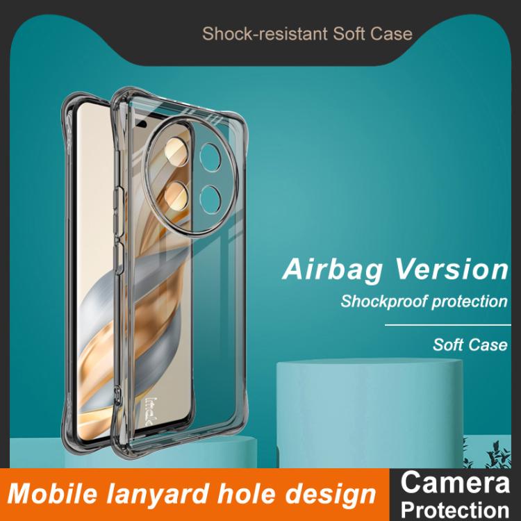 For Honor Magic7 Lite imak Shockproof Airbag TPU Phone Case(Transparent Black)