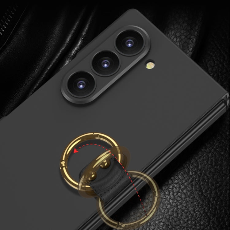 For Samsung Galaxy Z Flip6 / Flip7 FE GKK Accurate Hole Ultra-thin PC Phone Case with Ring Holder(Grey)