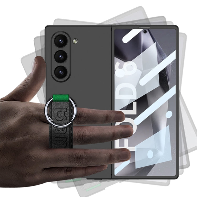For Samsung Galaxy Z Fold6 GKK Integrated Accurate Hole Side Wrist Strap Ring Phone Case(Titanium Gray)