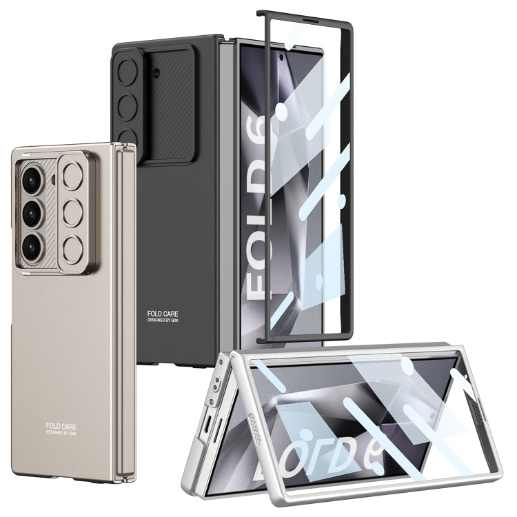 For Samsung Galaxy Z Fold6 GKK Integrated Ultra-thin Sliding Window Phone Case(Grey)