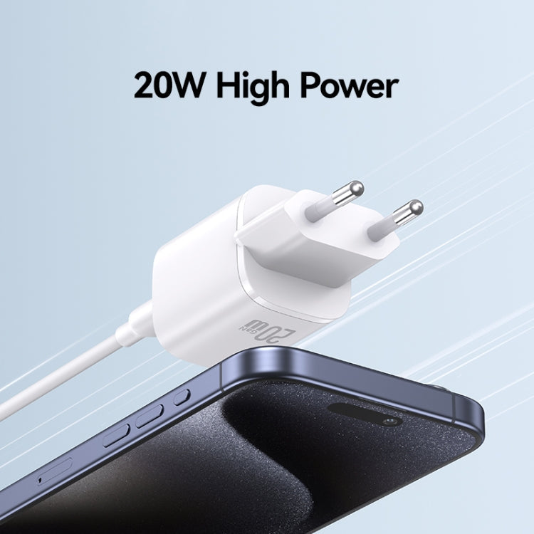 USAMS CC248 20W USB-C / Type-C GaN Fast Charger, EU Plug(Black)