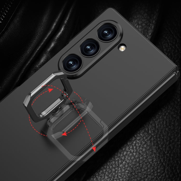 For Samsung Galaxy Z Fold6 GKK Integrated Accurate Hole Ultra-thin Square Ring Holder Phone Case(Titanium Grey)