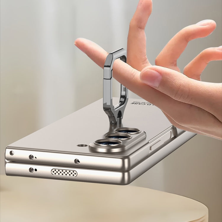 For Samsung Galaxy Z Fold6 GKK Integrated Accurate Hole Ultra-thin Square Ring Holder Phone Case(Titanium Grey)