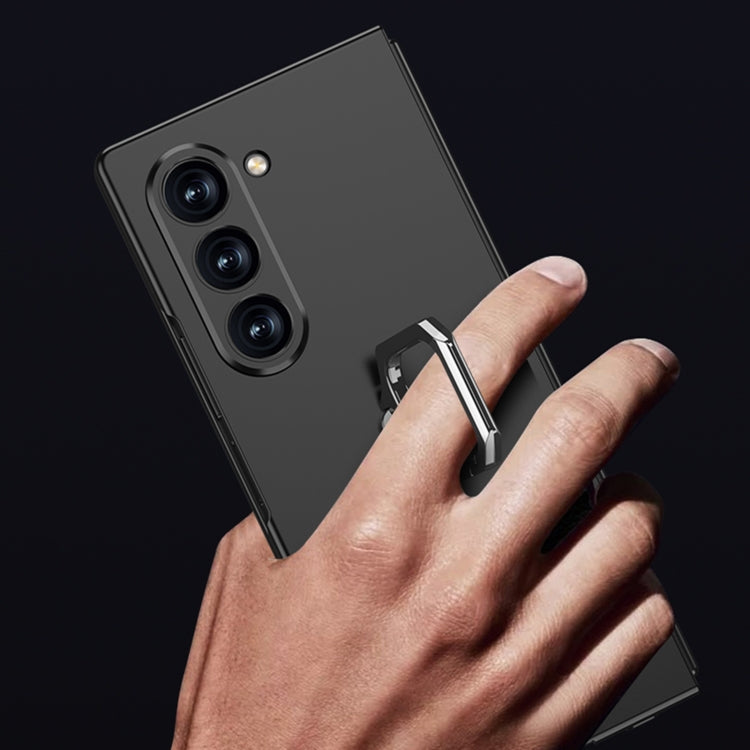 For Samsung Galaxy Z Fold6 GKK Integrated Accurate Hole Ultra-thin Square Ring Holder Phone Case(Titanium Grey)