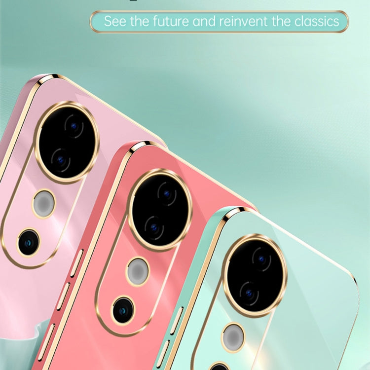 For vivo S19 XINLI Straight Edge 6D Electroplate TPU Phone Case(Mint Green)